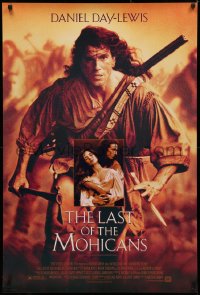 3t0952 LAST OF THE MOHICANS 1sh 1992 Daniel Day Lewis as adopted Native American!