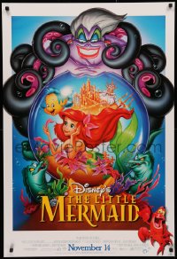 3t0958 LITTLE MERMAID advance DS 1sh R1997 great images of Ariel & cast, Disney cartoon!