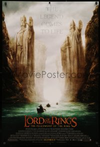 3t0963 LORD OF THE RINGS: THE FELLOWSHIP OF THE RING advance DS 1sh 2001 J.R.R. Tolkien, Argonath!