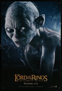 3t0967 LORD OF THE RINGS: THE RETURN OF THE KING teaser DS 1sh 2003 CGI Andy Serkis as Gollum!