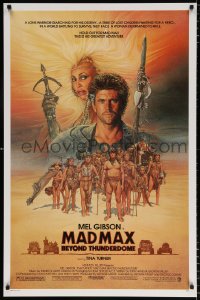 3t0976 MAD MAX BEYOND THUNDERDOME 1sh 1985 art of Mel Gibson & Tina Turner by Richard Amsel