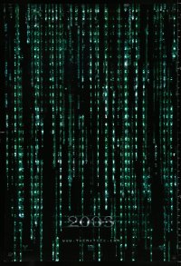 3t0989 MATRIX RELOADED holofoil teaser 1sh 2003 Keanu Reeves, free your mind in 2003!