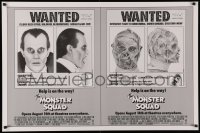 3t0996 MONSTER SQUAD advance 1sh 1987 wacky wanted poster mugshot images of Dracula & the Mummy!