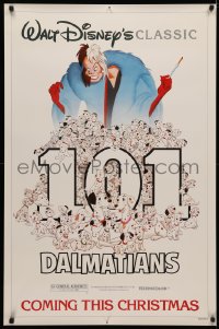 3t1018 ONE HUNDRED & ONE DALMATIANS advance 1sh R1985 most classic Walt Disney canine family cartoon!