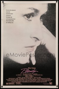 3t1027 PLENTY 1sh 1985 huge close-up of Meryl Streep, she would settle for nothing less!