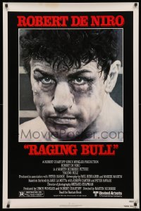 3t1041 RAGING BULL 1sh 1980 Hagio art of Robert De Niro, Martin Scorsese boxing classic!