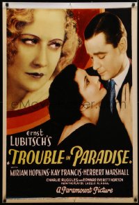 3t0695 TROUBLE IN PARADISE 27x40 REPRO poster 1990s Herbert Marshall & Kay Francis from one-sheet!