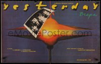 3t0052 YESTERDAY Russian 22x35 1989 Ivan Andonov's Vchera, completely different image w/the Beatles!