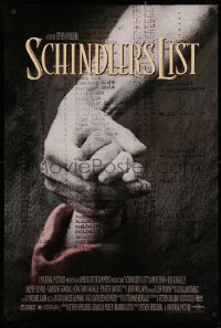 3t1085 SCHINDLER'S LIST DS 1sh 1993 Steven Spielberg World War II classic, Best Picture!