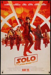 3t1105 SOLO advance DS 1sh 2018 A Star Wars Story, Ron Howard, Ehrenreich, top cast, Chewbacca!
