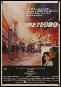 3t0354 METEOR Spanish 1979 Sean Connery, Natalie Wood, cool different sci-fi artwork!