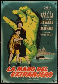 3t0377 STRANGER'S HAND Spanish 1956 Trevor Howard is a hunted man, Alida Valli is a beautiful woman!