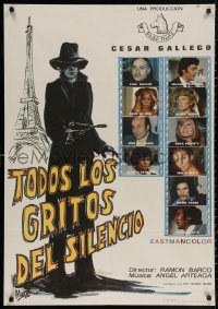3t0385 TODOS LOS GRITOS DEL SILENCIO Spanish 1975 Paul Naschy, Maximo Valverde, top cast, different!