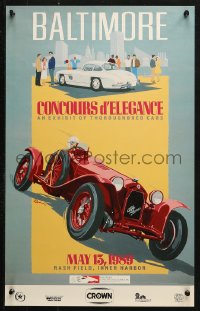3t0438 BALTIMORE CONCOURS D'ELEGANCE 15x24 special poster 1989 Alfa Romeo cars and more by Simon!