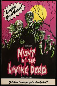 3t0466 NIGHT OF THE LIVING DEAD 11x17 special poster R1978 George Romero zombie classic, New Line!