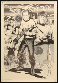3t0483 STAR TREK 20x29 special poster 1973 Shatner, Nimoy, Takei, Koenig, & more by Grey Morrow!