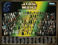 3t0652 STAR WARS 22x28 advertising poster 1998 George Lucas classic epic, many figurines by Kenner!