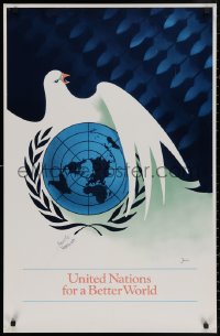 3t0490 UNITED NATIONS 24x37 special poster 2001 is the international year of the volunteer!