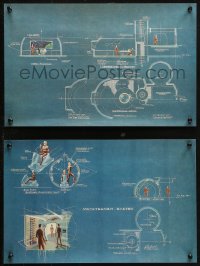 3t0430 GENE RODDENBERRY'S STARSHIP group of 3 11x17 special posters 1980s spaceship blueprints!