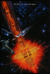 3t1126 STAR TREK VI 1sh 1991 William Shatner, Nimoy, Kelly, Plummer and Enterprise by John Alvin!