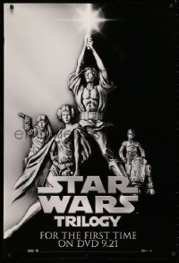 3t0689 STAR WARS TRILOGY 27x40 video poster 2004 George Lucas, art of Hamill, Fisher, Ford!