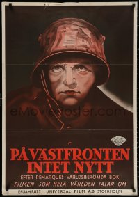 3t0037 ALL QUIET ON THE WESTERN FRONT Swedish 1930 Walter Rogers in a story of blood, guts and tears
