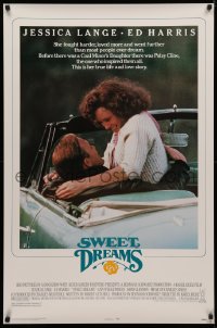 3t1143 SWEET DREAMS 1sh 1985 pretty Jessica Lange & Ed Harris in Patsy Cline bio!