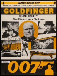 3t0044 GOLDFINGER Swiss R1970s cool different image of Sean Connery as James Bond 007!