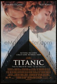 3t1159 TITANIC revised int'l DS 1sh 1997 star-crossed Leonardo DiCaprio, Kate Winslet, directed by James Cameron!