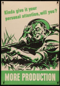 3t0537 MORE PRODUCTION 28x40 WWII war poster 1942 Roese art, give it your personal attention!