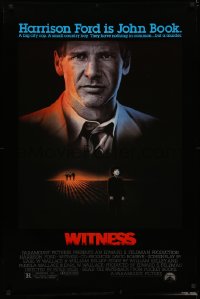 3t1183 WITNESS 1sh 1985 big city cop Harrison Ford in Amish country, directed by Peter Weir!