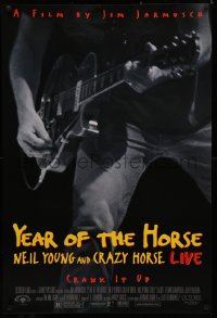 3t1199 YEAR OF THE HORSE 1sh 1997 Neil Young close-up cranking it up, Jim Jarmusch, rock & roll