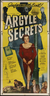 3w0347 ARGYLE SECRETS 3sh 1948 film noir from world's most sinister best-seller, inferno of evil!