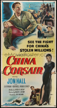 3w0370 CHINA CORSAIR 3sh 1951 Jon Hall & pirate queen fight for China's stolen millions!