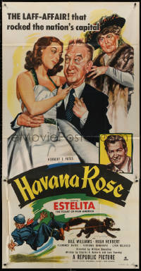 3w0405 HAVANA ROSE 3sh 1951 art of sexy Cuban Estelita Rodriguez, Bill Williams, Florence Bates!