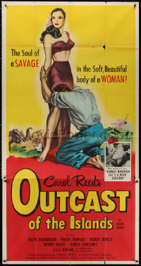 3w0459 OUTCAST OF THE ISLANDS 3sh 1952 full-length art of exotic sexy Kerima, directed by Carol Reed