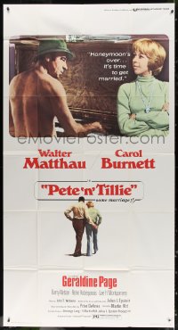 3w0461 PETE 'N' TILLIE int'l 3sh 1973 naked Walter Matthau plays piano for Carol Burnett, Martin Ritt