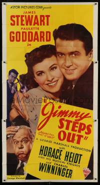3w0464 POT O' GOLD 3sh R1946 romantic c/u of James Stewart & Paulette Goddard, Jimmy Steps Out!
