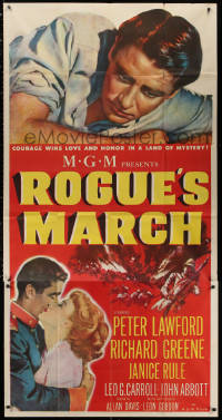 3w0475 ROGUE'S MARCH 3sh 1952 Peter Lawford, Janice Rule & Richard Greene in a land of mystery!