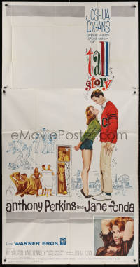 3w0495 TALL STORY 3sh 1960 art of basketball player Anthony Perkins & sexy young Jane Fonda!