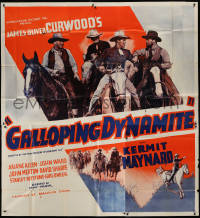 3w0156 GALLOPING DYNAMITE 6sh 1937 Kermit Maynard & cowboys on horses, James Oliver Curwood