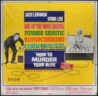 3w0167 HOW TO MURDER YOUR WIFE 6sh 1965 Jack Lemmon, sexy Virna Lisi, the most sadistic comedy!
