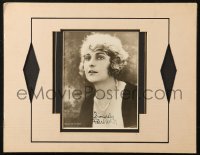 3w0528 PEARL WHITE fan photo in 14x18 display 1920s star of silent serials w/facsimile signature!