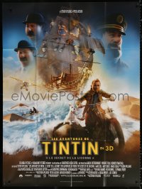 3w1193 ADVENTURES OF TINTIN French 1p 2011 Steven Spielberg's CGI version of the Belgian comic!