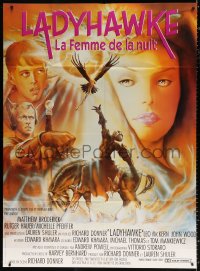 3w1333 LADYHAWKE French 1p 1985 cool Formosa art of Michelle Pfeiffer & young Matthew Broderick!
