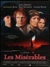 3w1340 LES MISERABLES French 1p 1998 Liam Neeson, Uma Thurman, Geoffrey Rush, Claire Danes