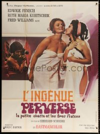 3w1348 MADAME & HER NIECE French 1p 1969 sexiest Edwige Fenech wearing only a towel!