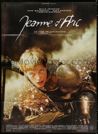 3w1355 MESSENGER French 1p 1999 directed by Luc Besson, c/u of Milla Jovovich as Joan of Arc!