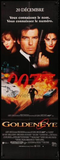 3w1170 GOLDENEYE French door panel 1995 Pierce Brosnan as secret agent James Bond 007, cool montage!