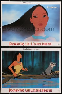 3w1180 POCAHONTAS 10 French LCs 1995 Walt Disney, Native American Indians, great cartoon images!